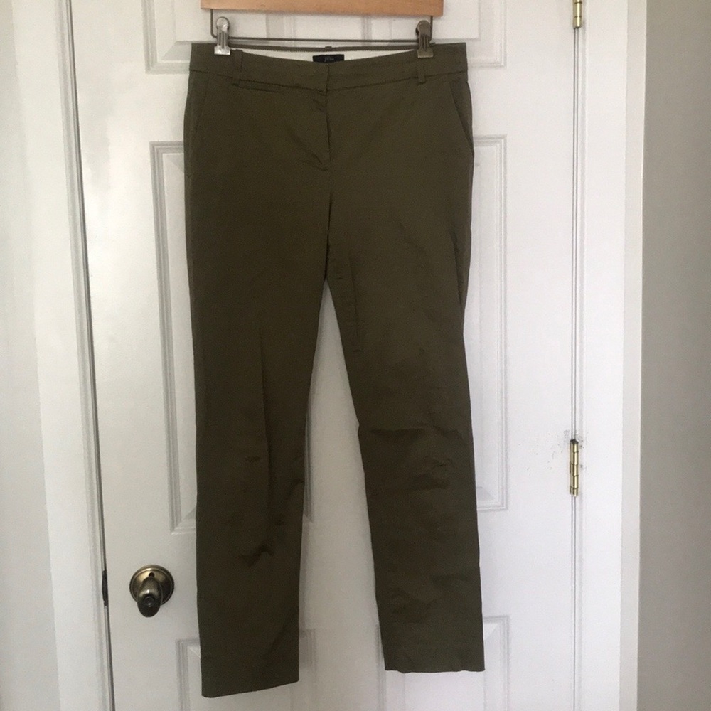 J Crew Full Length Stretch Sateen Pant